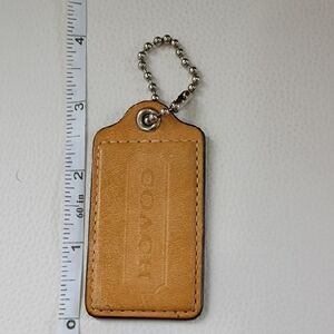 Coach Light Brown Leather Hangtag
